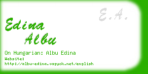 edina albu business card